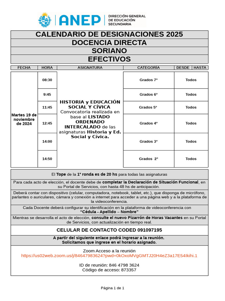Calendario Docente 2025: Designaciones | PDF | ciberespacio | Informática