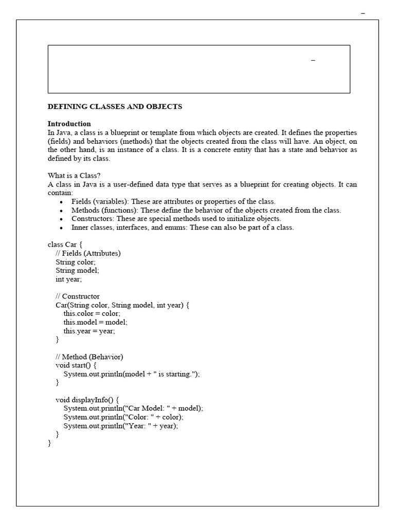 U23CS302_Unit 2 | PDF | Class (Computer Programming) | Programming