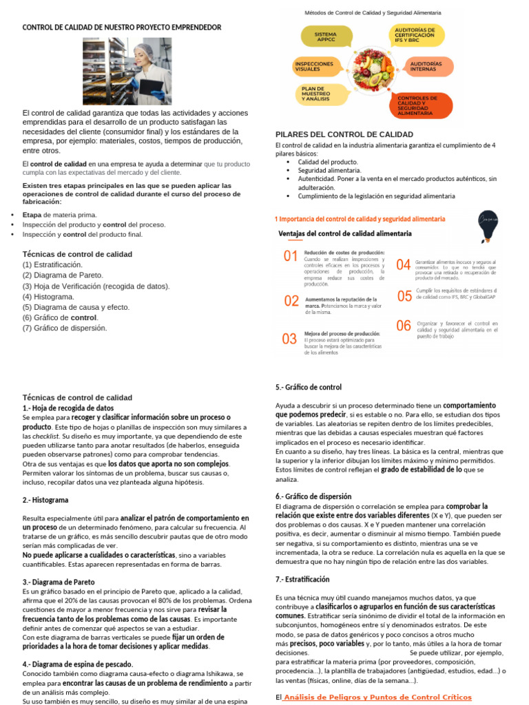 Control de Calidad en Proyectos Emprendedores | PDF | Calidad (comercial)
