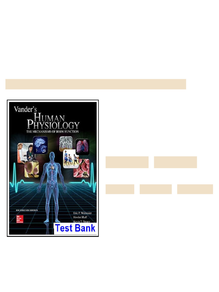 Vanders Human Physiology The Mechanisms of Body Function 14th Edition ...