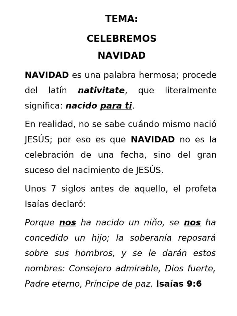 Celebrando la Navidad: Jesús Salvador | PDF | Navidad | Natividad De Jesus