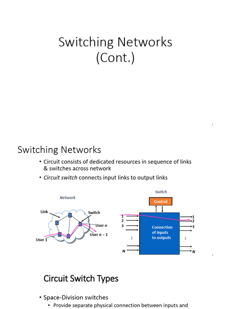 Understanding Switching Networks and Types | PDF | Computer Engineering ...