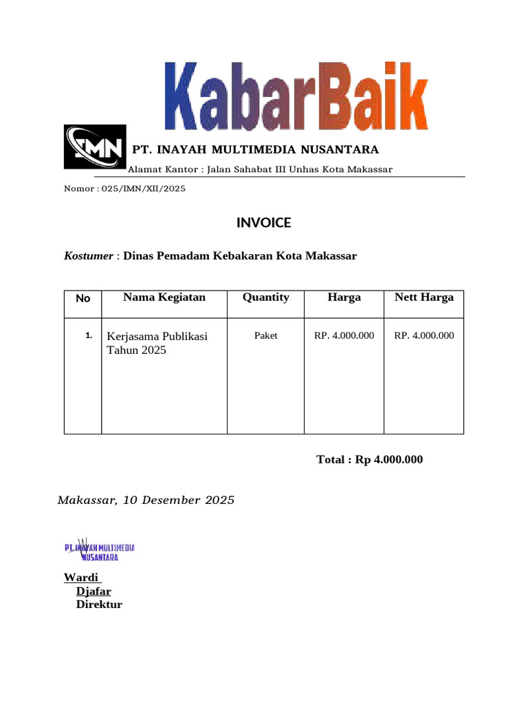Invoice Kebakaran Ok | PDF