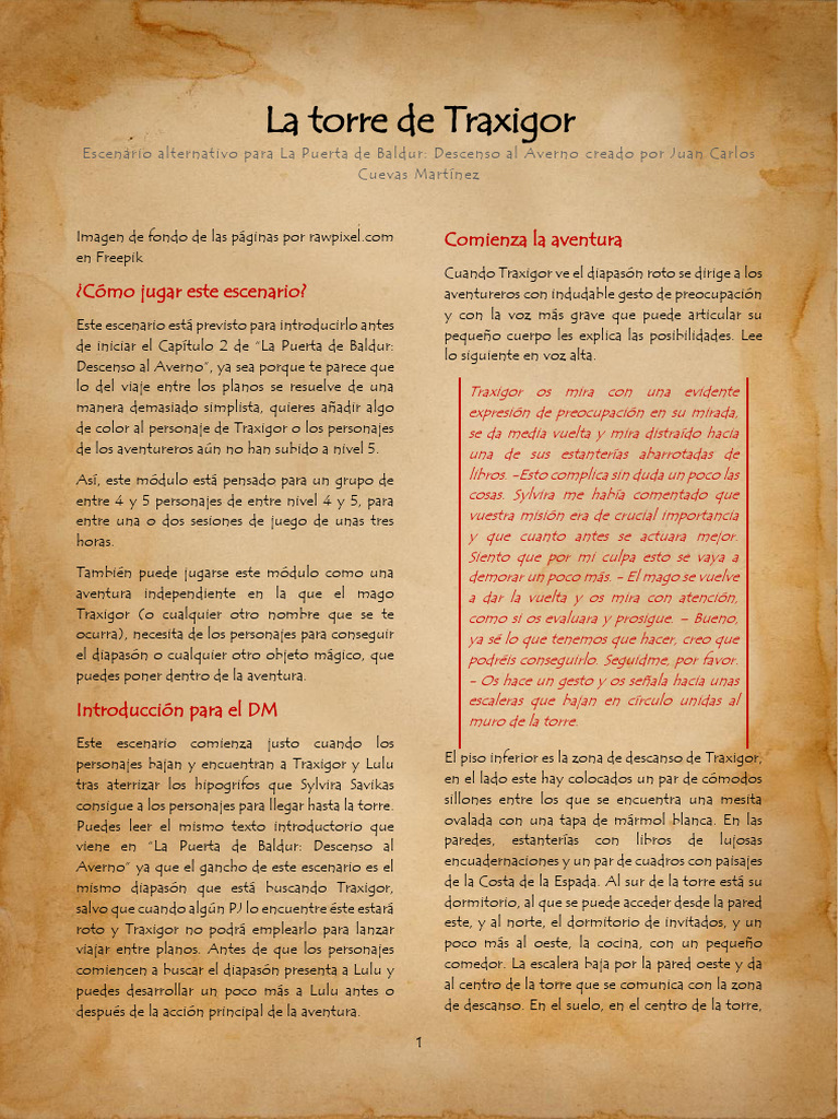 Escenario de Traxigor para Baldur's Gate | PDF | Relámpago