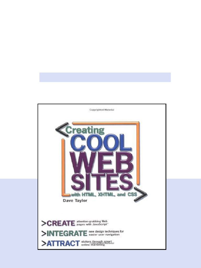 Creating Cool Web Sites With Html Xhtml And Css Dave Taylor pdf version ...