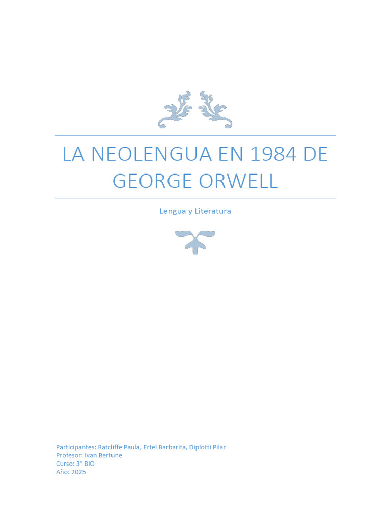 Neolengua en 1984: Control del lenguaje | PDF | Pensamiento | Censura