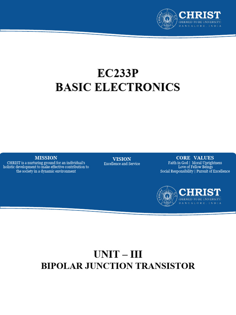 Introduction to Bipolar Junction Transistors | PDF | Bipolar Junction ...