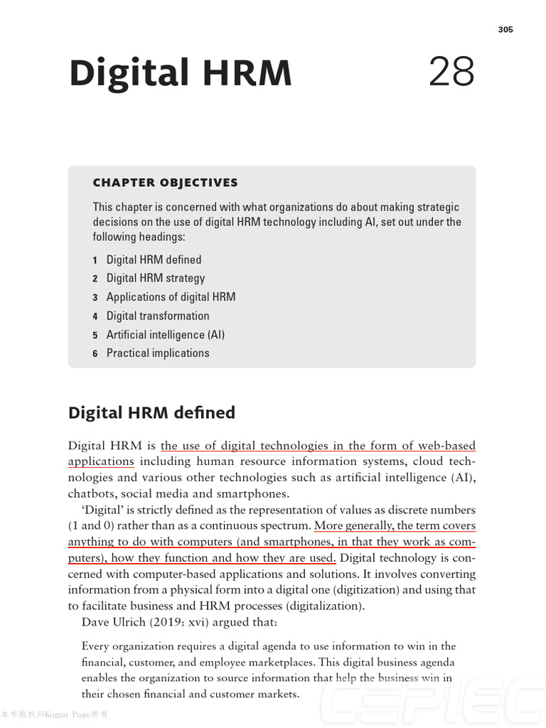 Digital HRM | PDF | Artificial Intelligence | Intelligence (AI) & Semantics