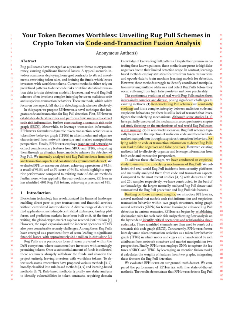 Detecting Rug Pulls in Crypto Tokens | PDF | Market Liquidity