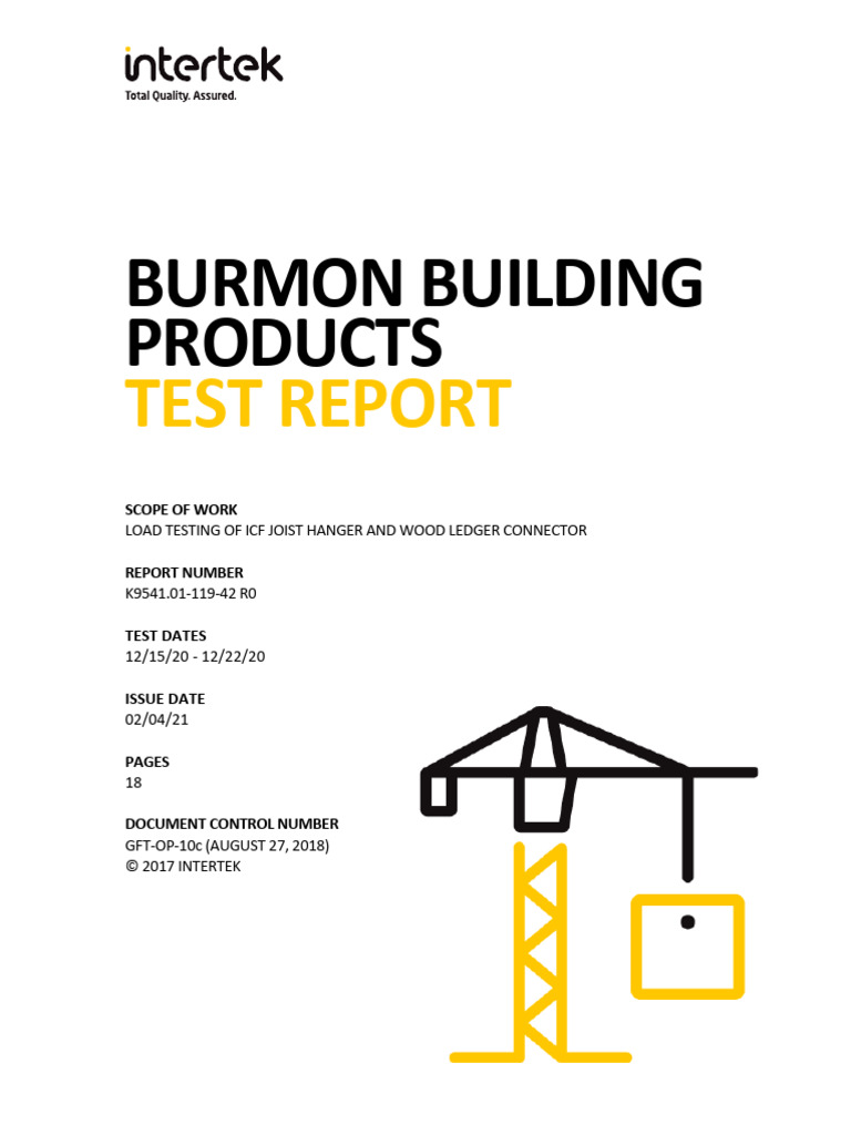 Intertek Engineering Report K9541!01!119-42 | PDF | Screw