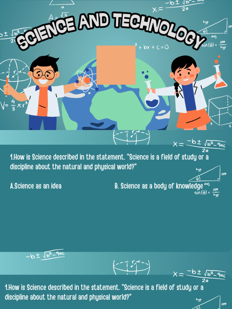 Blue and Green Illustrative STEM Day Presentation1 | PDF | Science ...