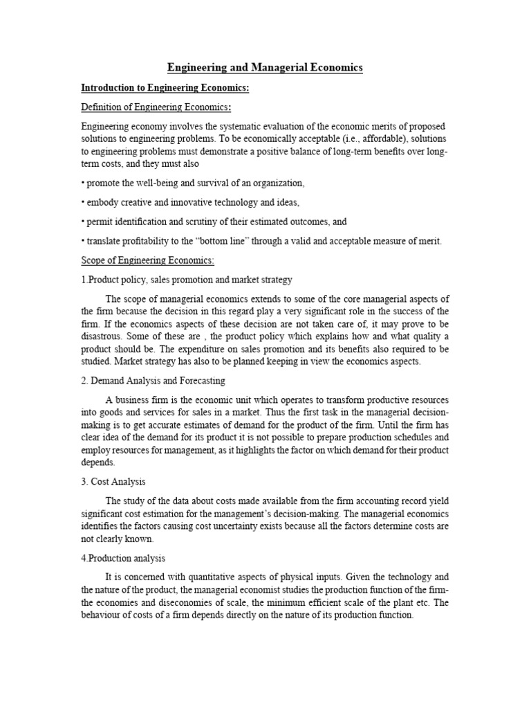1 Introduction to Engineering Economics | PDF | Economics | Engineering ...