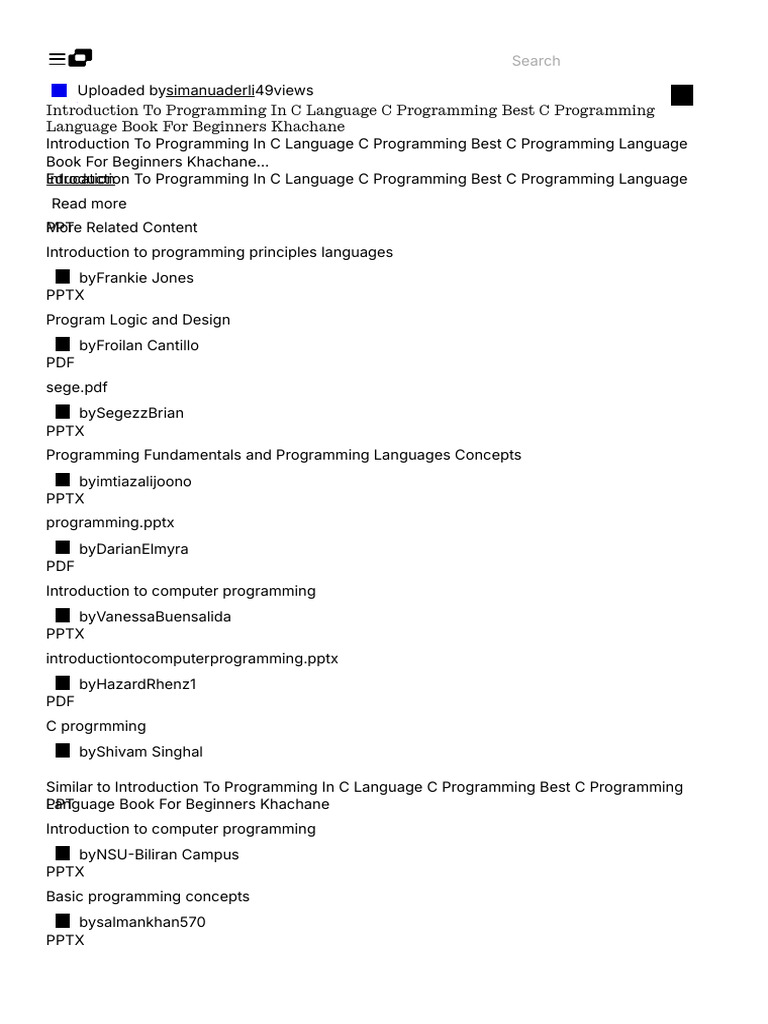 Www.slideshare.netslideshowintroduction to Programming in c Language c ...