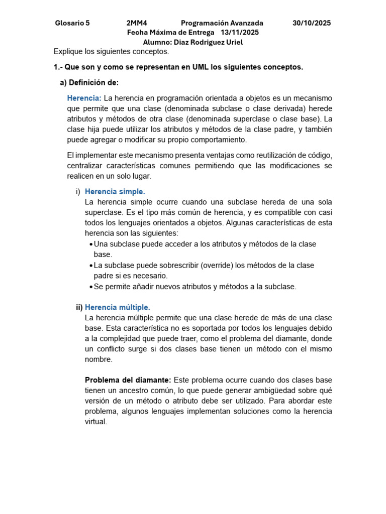 Herencia y Polimorfismo en Java UML | PDF | Herencia (Programación ...