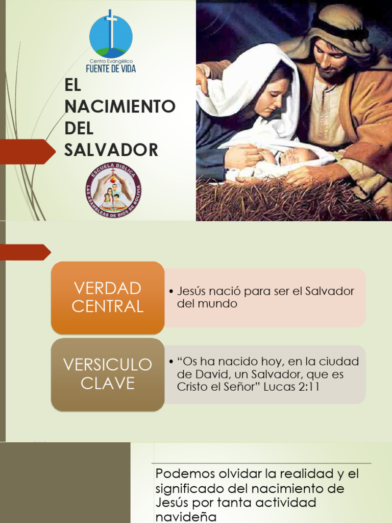 Nacimiento de Jesús: El Salvador del Mundo | PDF | Natividad De Jesus ...