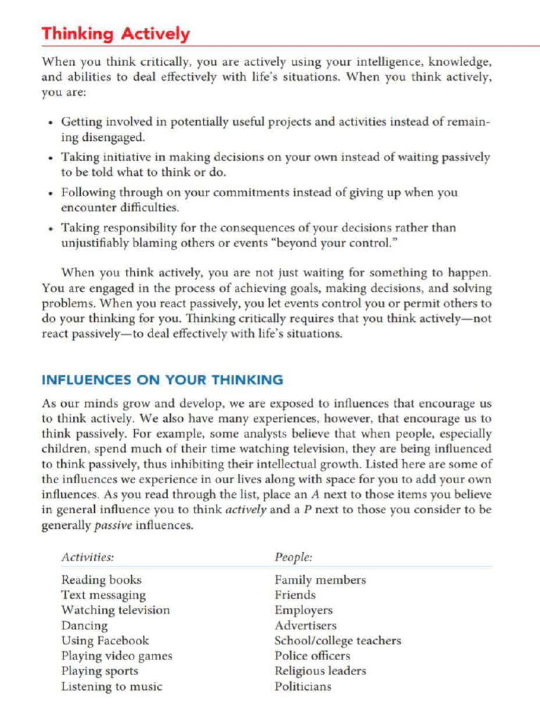 Thinking Actively | PDF