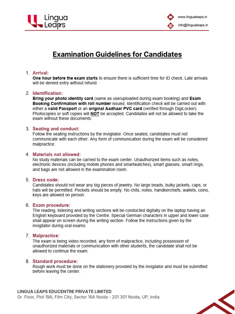 Examination Guidelines | PDF | Identity Document