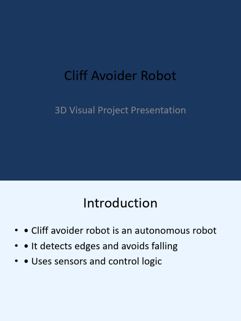 Cliff Avoider Robot Presentation | PDF