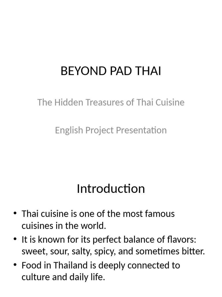 Discovering Authentic Thai Cuisine | PDF