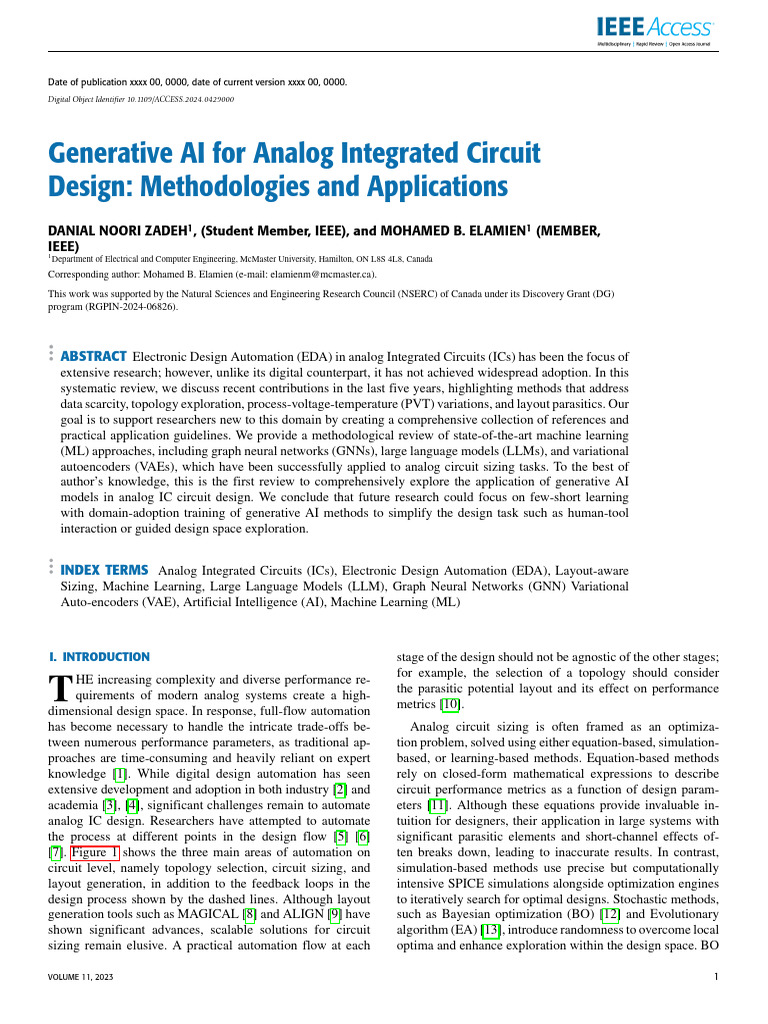Generative AI in Analog IC Design | PDF | Machine Learning | Deep Learning