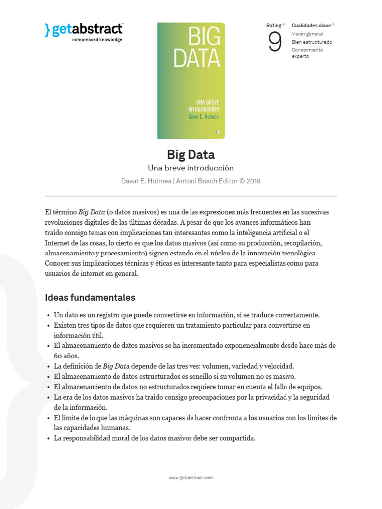 Claves del Big Data: Definición y Tipos | PDF | Datos | Big Data