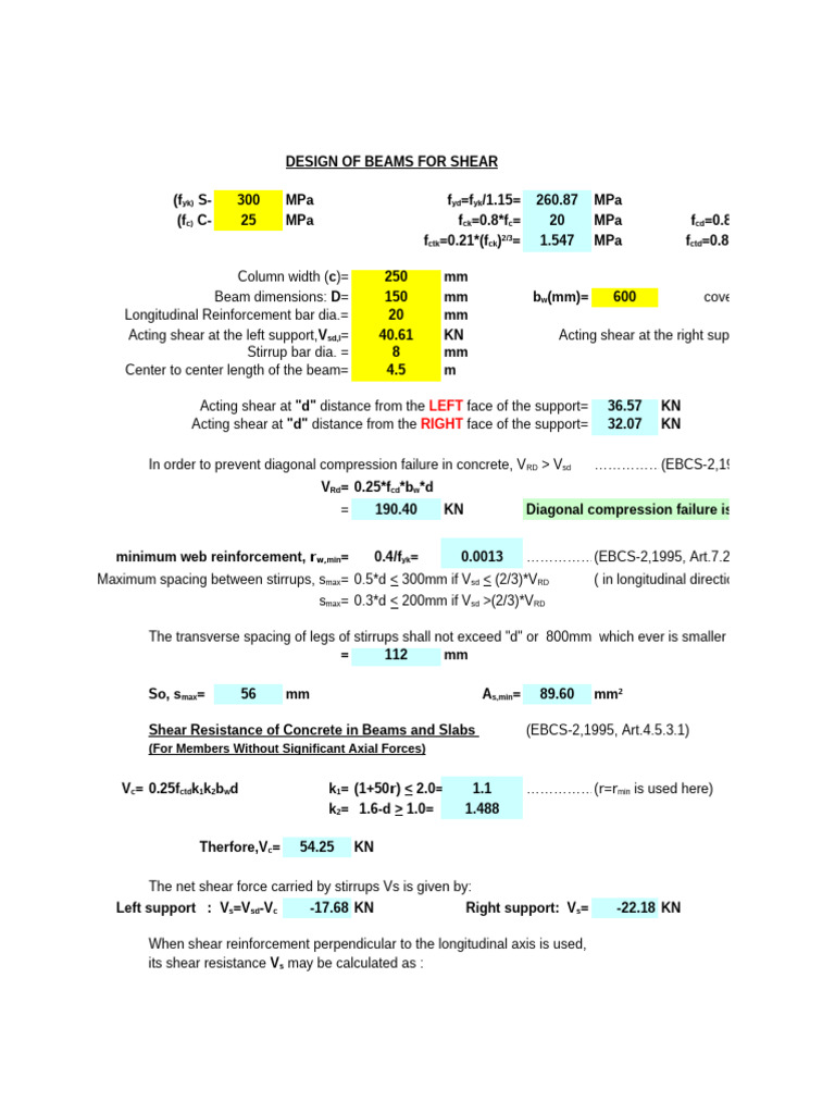 Beam and Column Shear Design Guide | PDF | Beam (Structure) | Mechanics