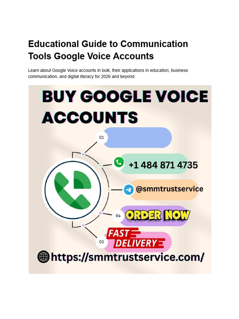 Google Voice Accounts: Educational Guide | PDF | Computer Security ...