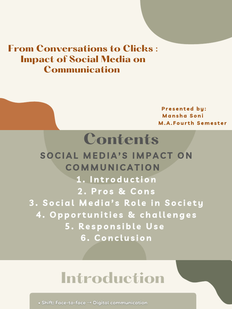 Social Media's Impact on Communication | PDF | Social Media | Popular ...