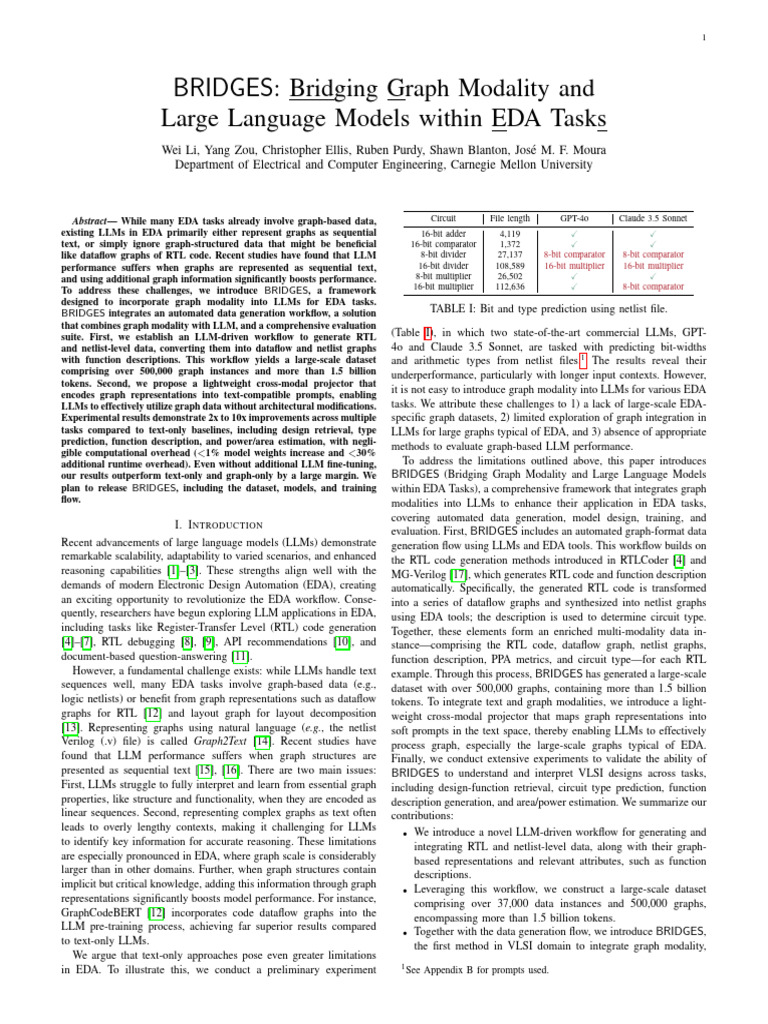 BRIDGES: Enhancing EDA with Graphs and LLMs | PDF | Computer Science ...