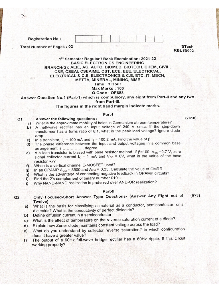 Sem 1 Question | PDF