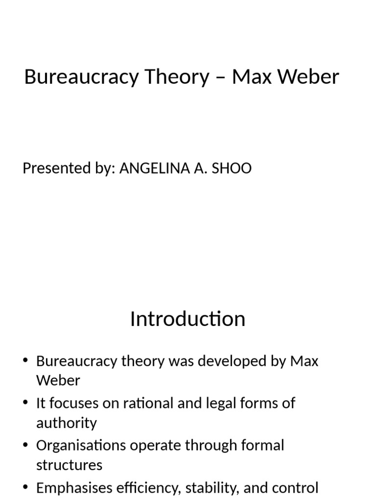 Bureaucracy Theory Max Weber Expanded-1 | PDF | Bureaucracy | Max Weber