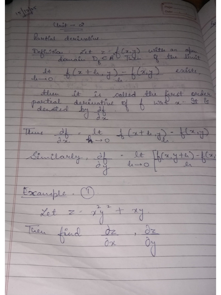 Differential Calculus U-2 | PDF