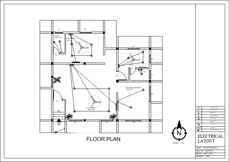 Detailed Floor Plan and Electrical Layout | PDF