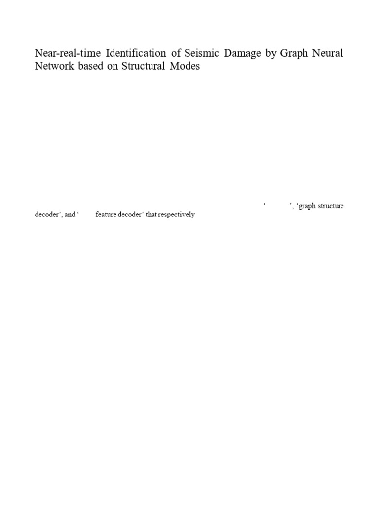 GNN for Near-Real-Time Seismic Damage Detection | PDF | Deep Learning ...