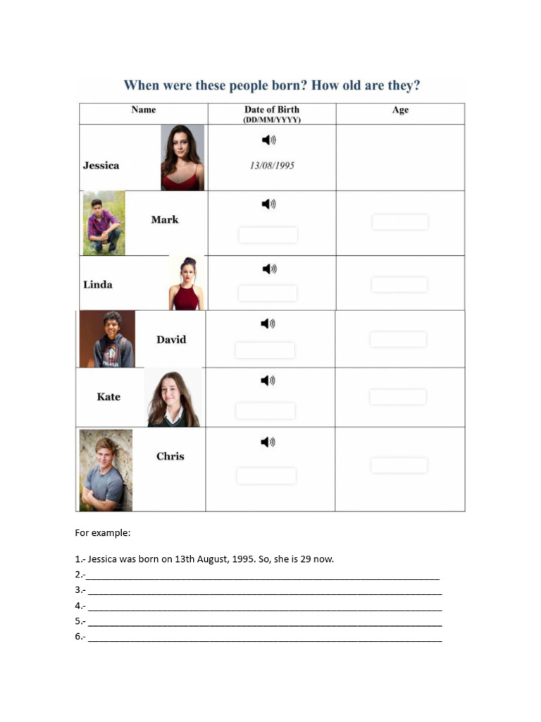 Jessica's Age Calculation Example | PDF