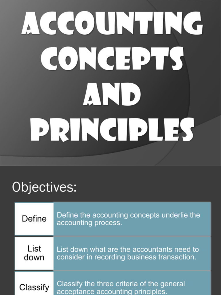 Key Accounting Concepts and Principles | PDF | International Financial ...