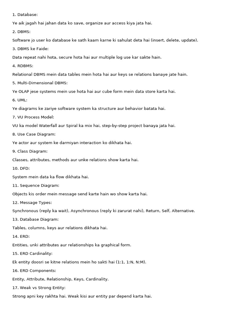 CS403_All_88_Topics_Roman_Urdu_Explained | PDF | Sql | Databases