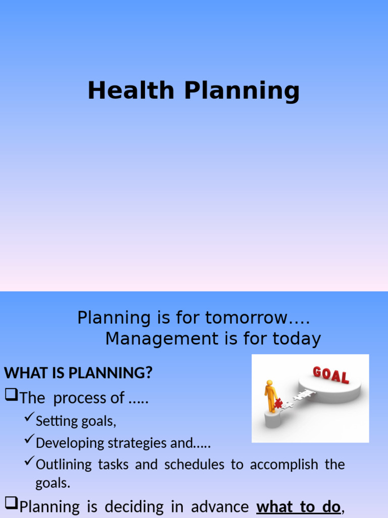 Effective Health Planning Strategies | PDF | Goal