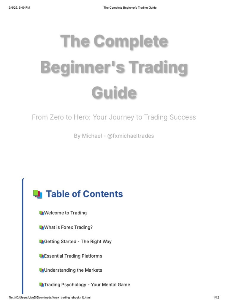 Complete Forex Trading Guide for Beginners | PDF | Economies ...