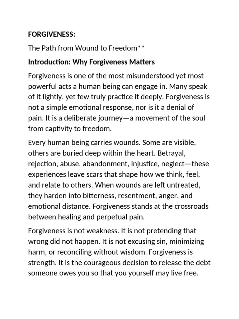 The Transformative Power of Forgiveness | PDF | Forgiveness | Psychology