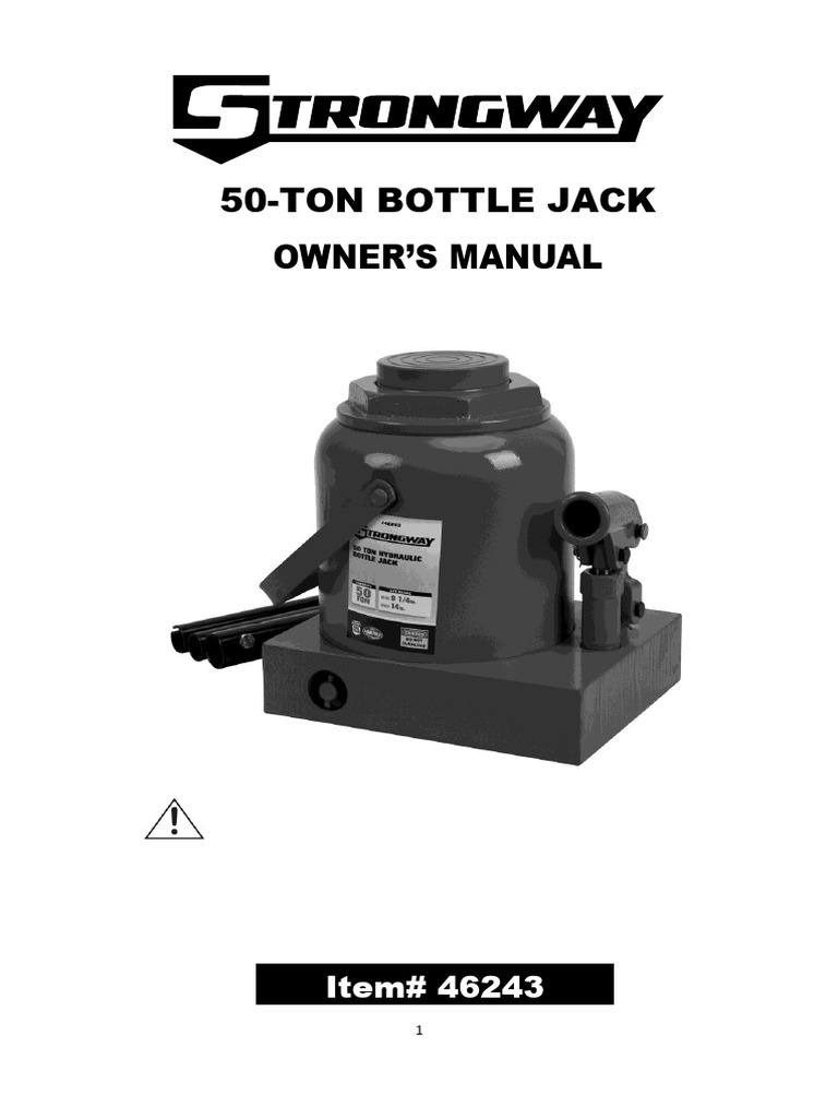 50-Ton Bottle Jack Owner's Manual | PDF | Motor Oil | Pump