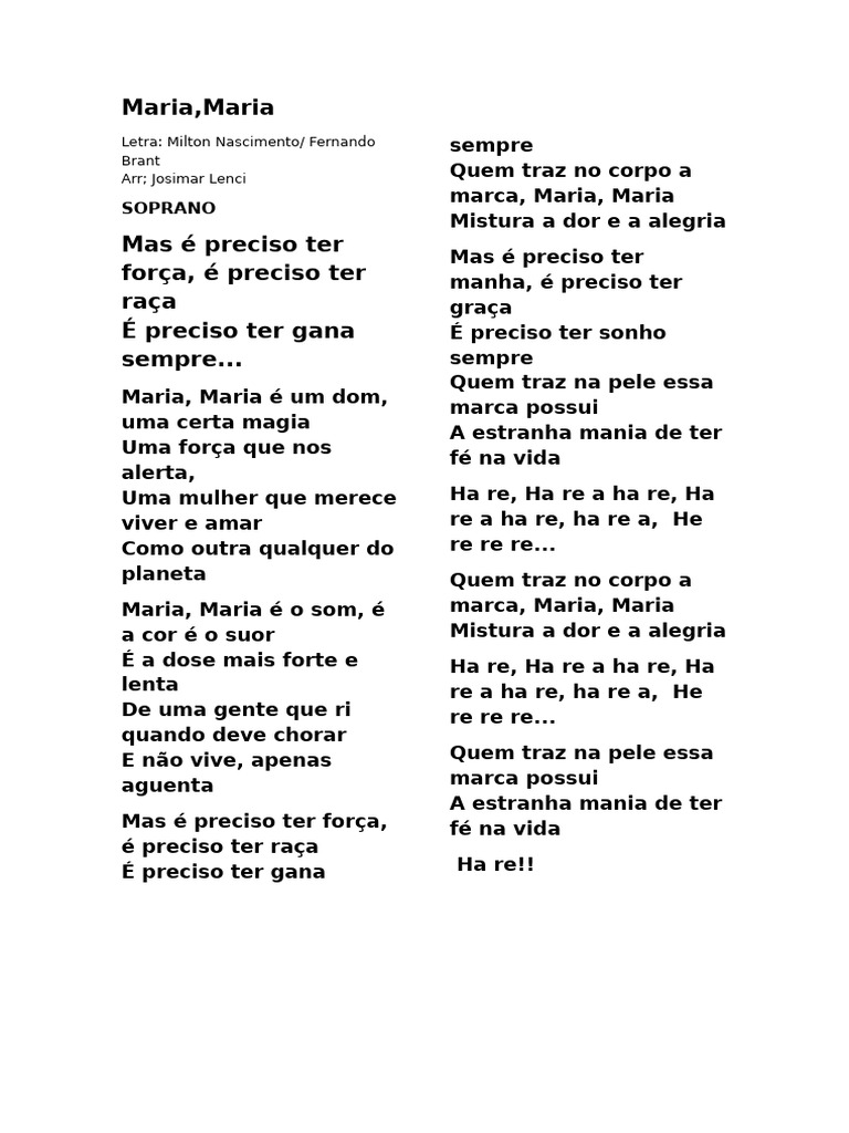 Letra da Música 