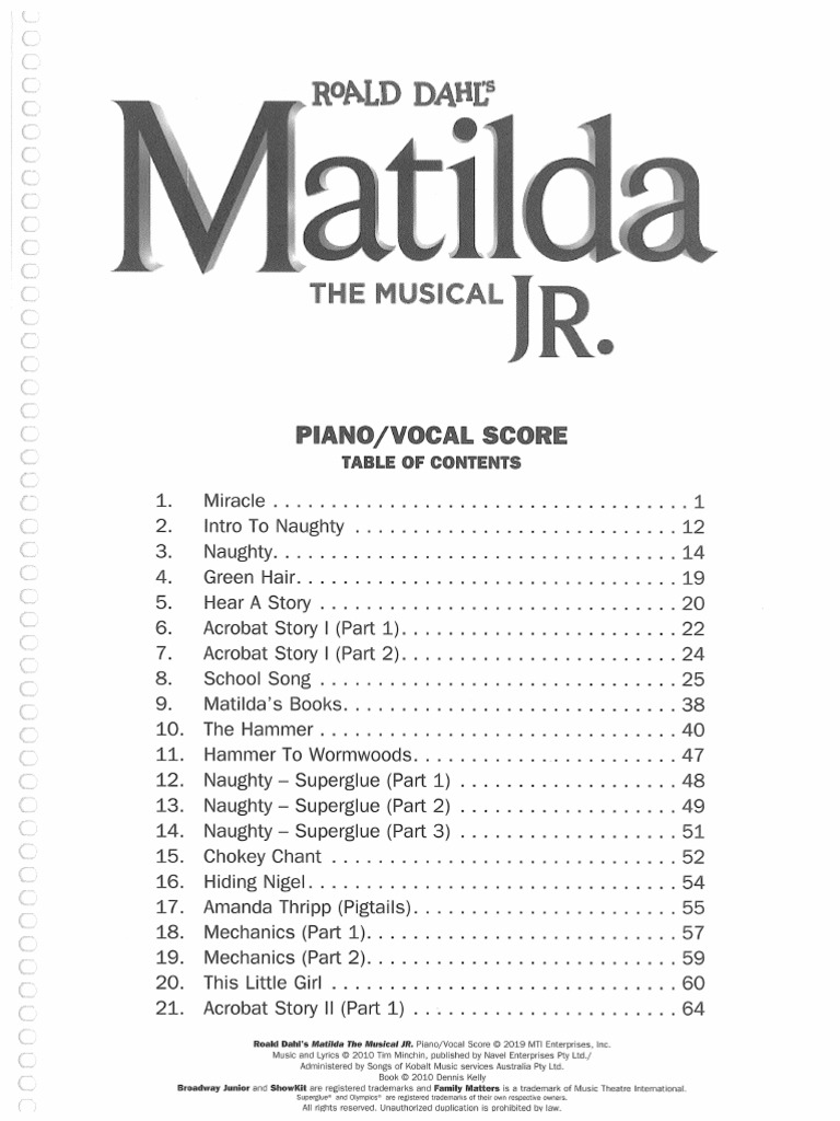Matilda JR PV | PDF