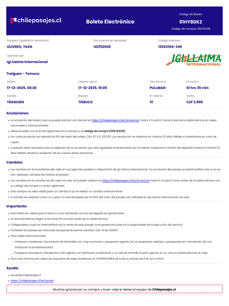 Compra Confirmada 00S7KA09 | PDF | Visa de viaje