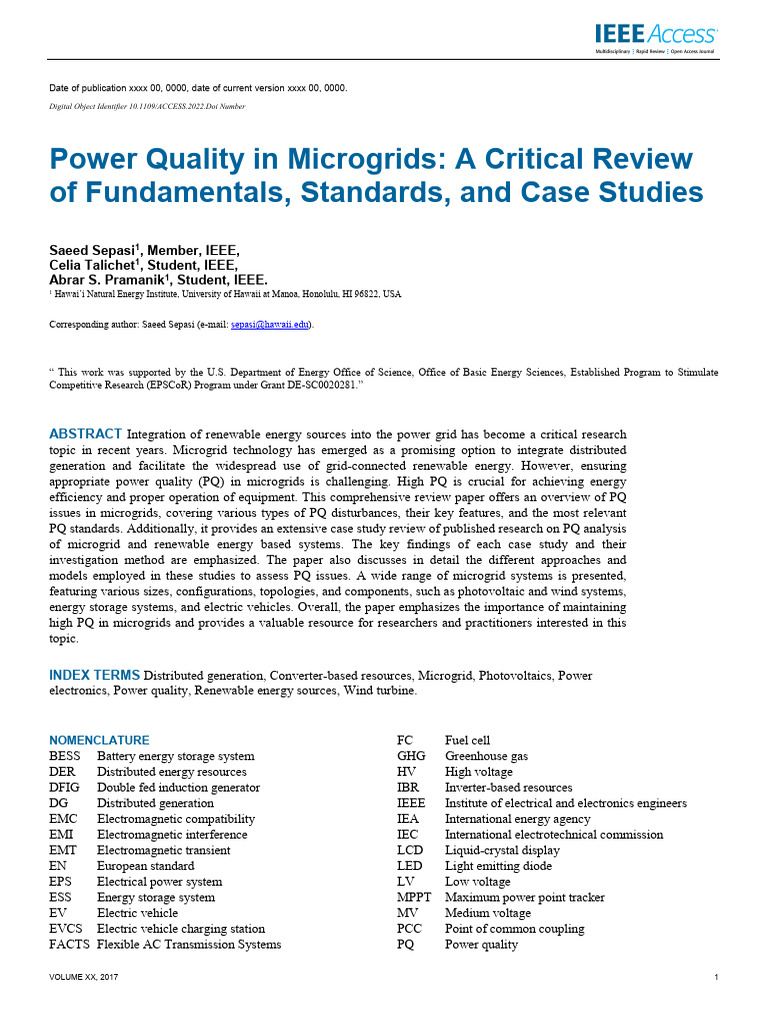 Power Quality Challenges in Microgrids | PDF | Distributed Generation ...