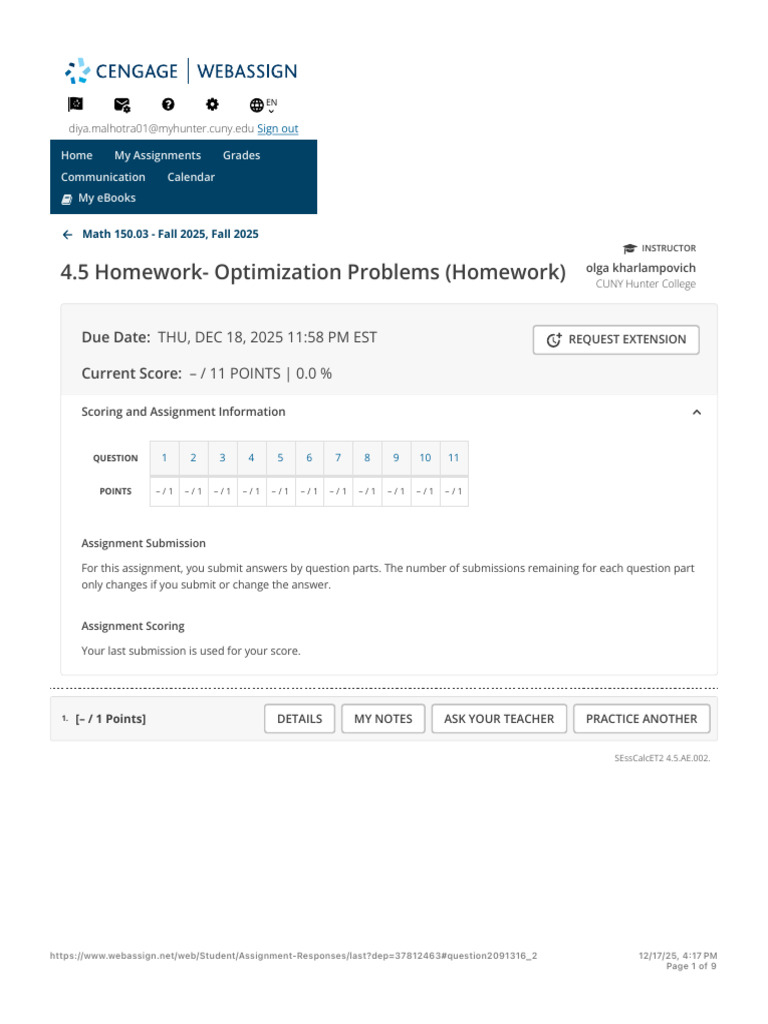 Optimization Problems Homework Guide | PDF | Area | Function (Mathematics)