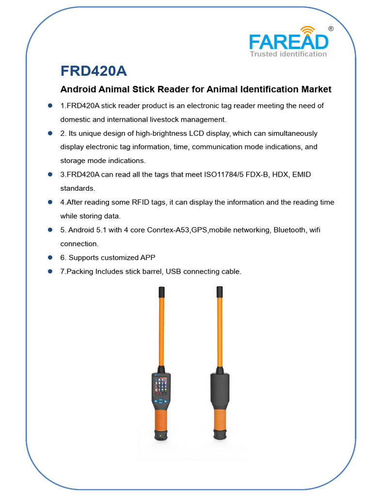 FRD420A Android Animal Tag Reader | PDF | Android (Operating System ...