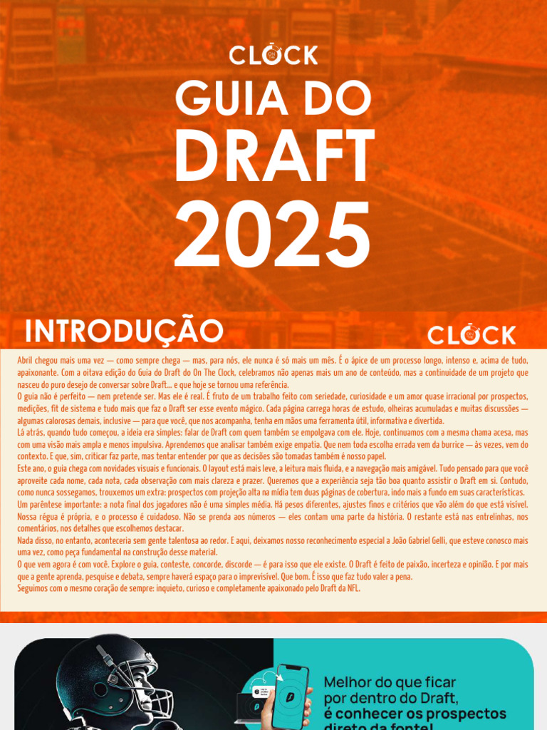 Guia do Draft NFL 2025: Análise Completa | PDF | National Football ...
