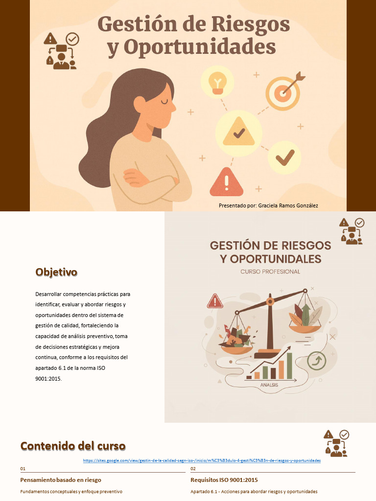 Gestión de Riesgos en ISO 9001:2015 | PDF | Riesgo | Sistema de manejo ...