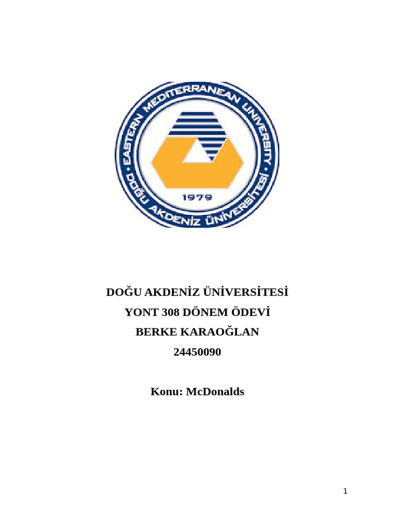 Berke Karaoglan Donem Odevi Yont 308 | PDF